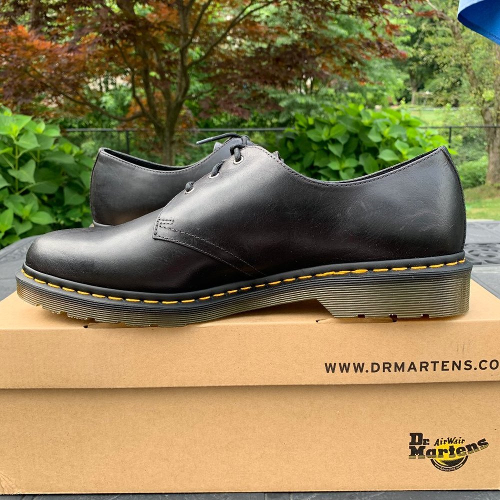 DR. MARTENS GUNMETAL ORLEANS WP LEATHER OXFORD - Picture 8 of 12